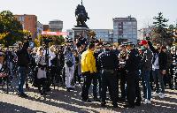 PROTEST građana na trgu u Bijeljini FOTO