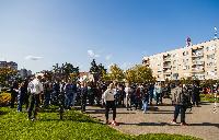 PROTEST građana na trgu u Bijeljini FOTO