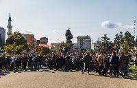 PROTEST građana na trgu u Bijeljini FOTO