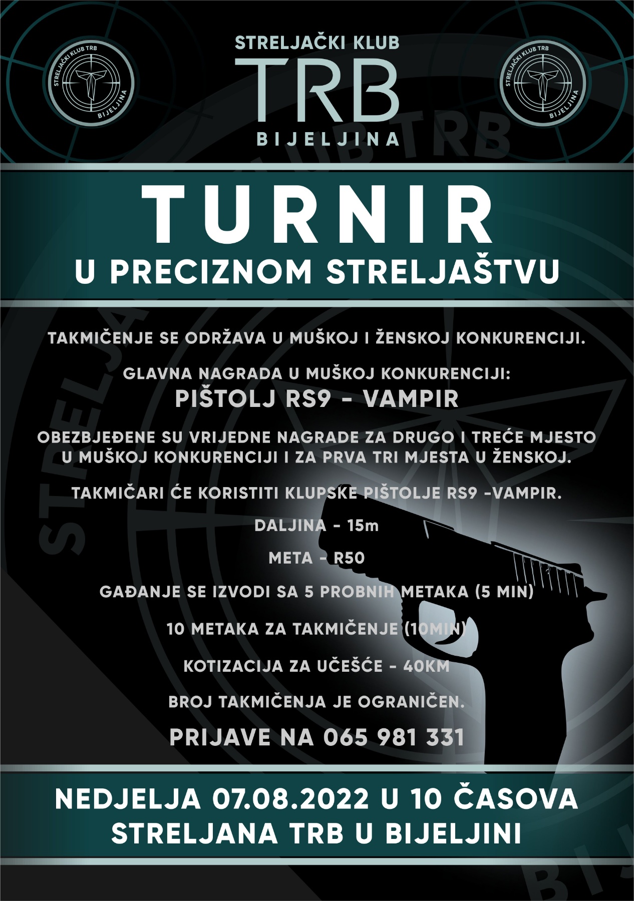 Turnir u preciznom streljaštvu 7. avgusta - nagrada "RS9-VAMPIR"