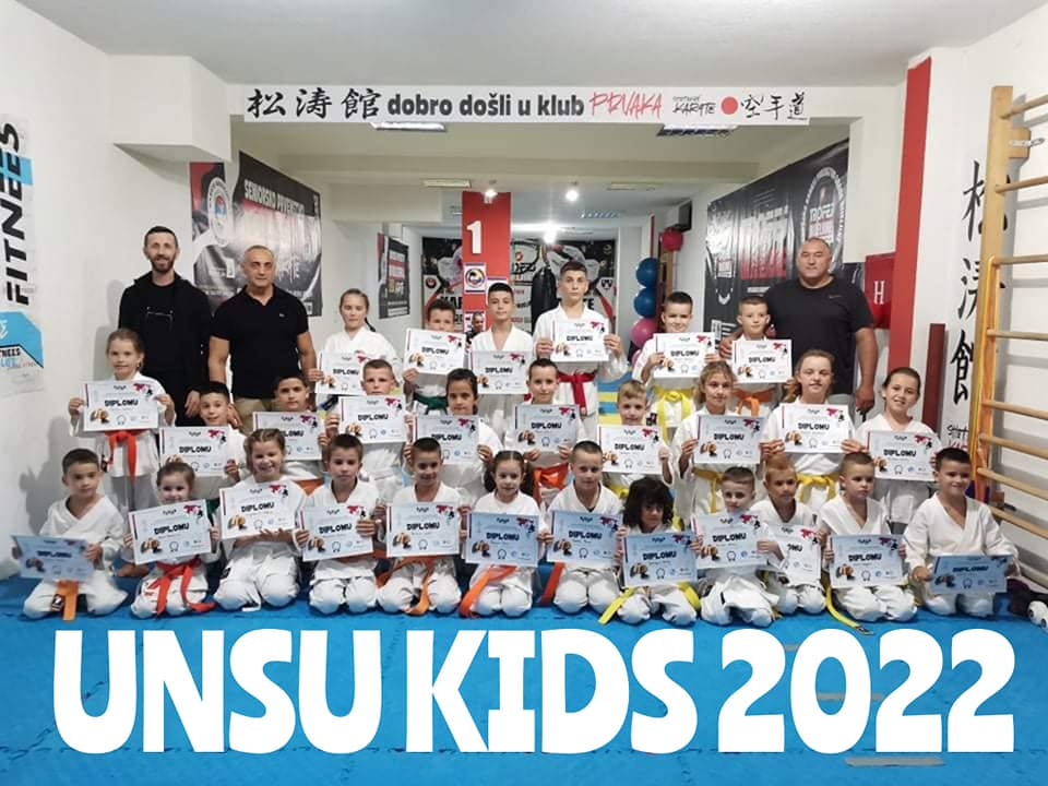 KK UNSU: Najmlađima nova karate zvanja