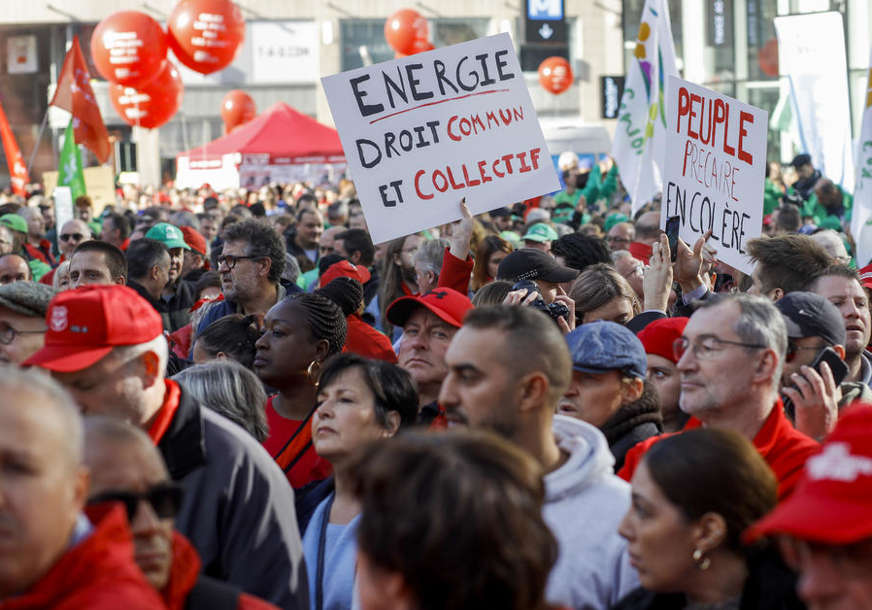 Protesti zbog rasta cijena hrane i energenata: Na ulice Brisela izašlo 10.000 ljudi 