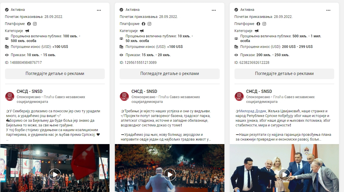 Stranke i kandidati promociju na "Fejsbuku" platili desetinama hiljada KM FOTO