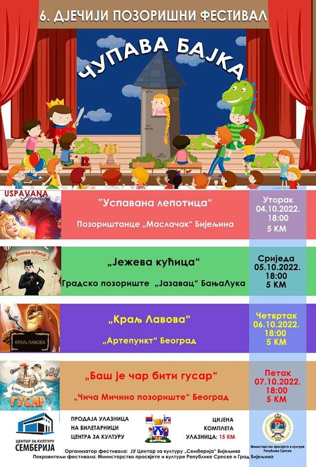 U Bijeljini počela “Čupava bajka” - dječije predstave i u naredna tri dana