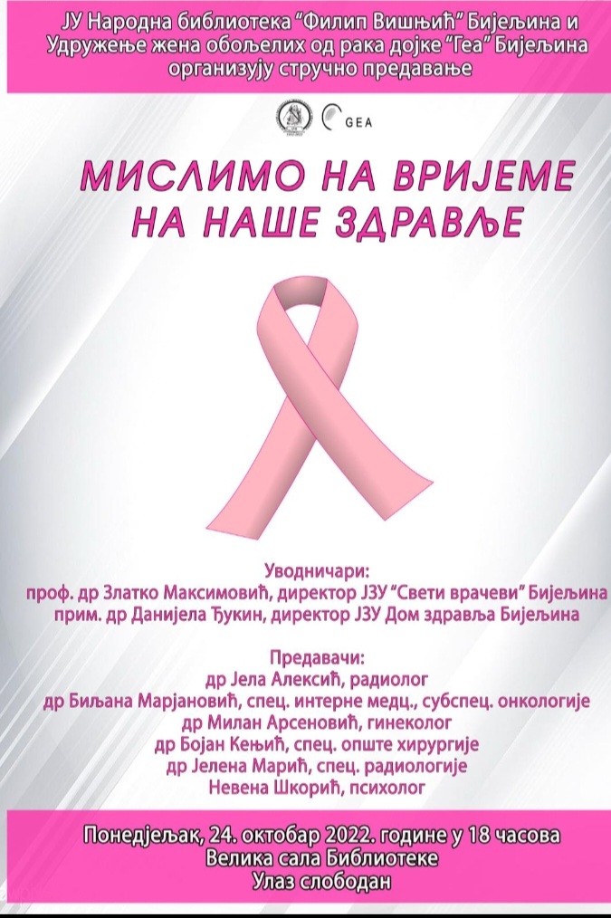 PREDAVANJE U BIBLIOTECI Mislimo na vrijeme na naše zdravlje