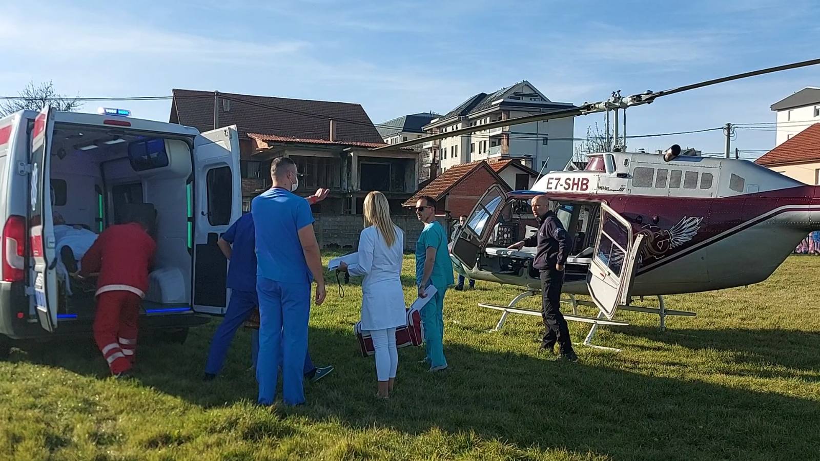 Prvi transport pacijenta helikopterom u bijeljnsku bolnicu FOTO