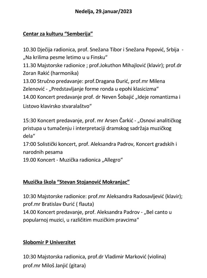OD 27. DO 30. JANUARA U Bijeljini Festival klasične muzike