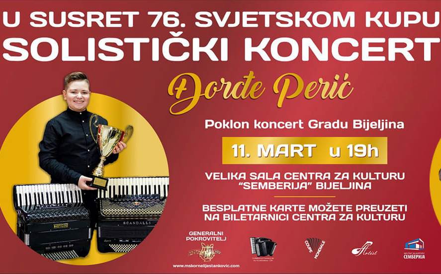 U subotu prvi solistički koncert Đorđa Perića