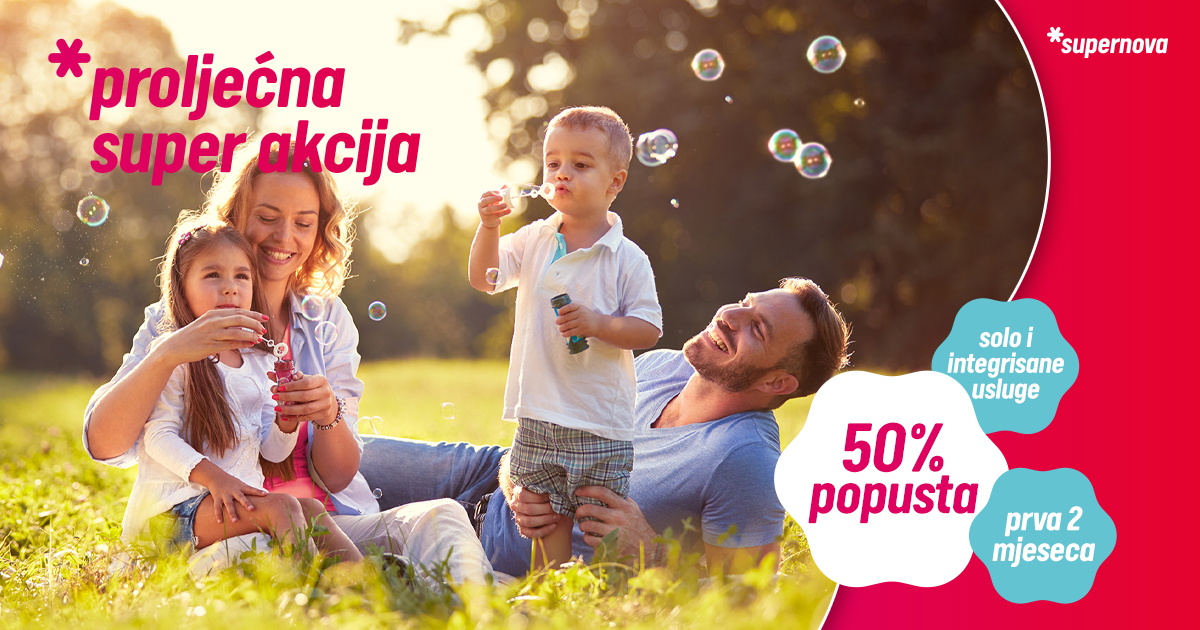 Proljećna akcija u Supernovoj: Popust od 50 odsto na mjesečnu pretplatu