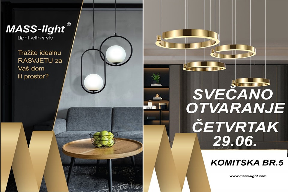U SUSRET NOVOM SJAJU - U četvrtak otvaranje ekskluzivnog MASS - light salona rasvjete u Bijeljini