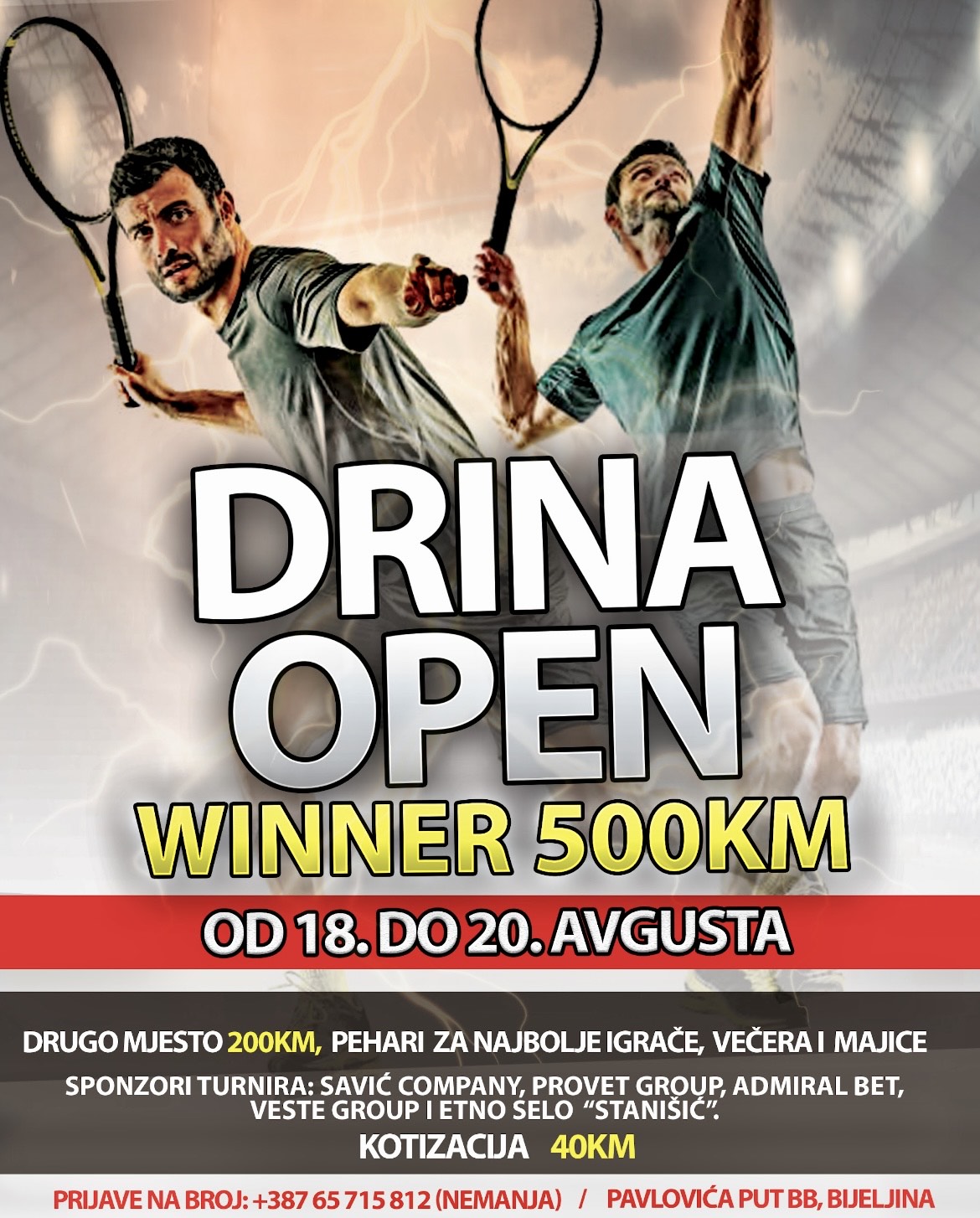 Od 18. do 20. avgusta u Bijeljini drugi po redu “Drina Open”