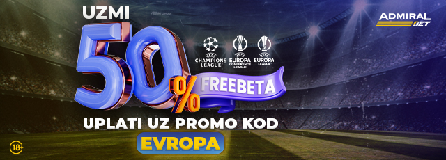 AdmiralBet: Poklon od 20 KM Freebeta za registraciju – bez uslova!