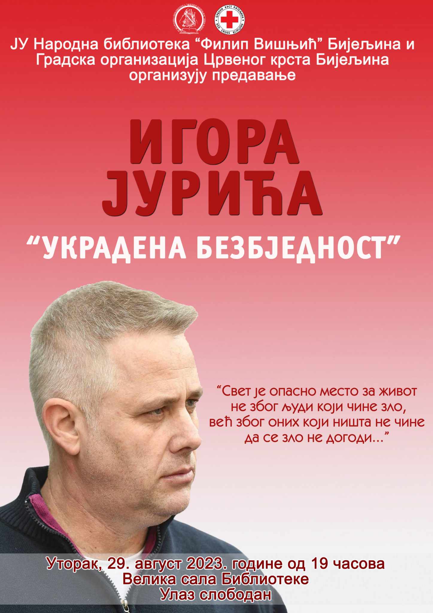 Igor Jurić u Bijeljini o "Ukradenoj bezbjednosti"