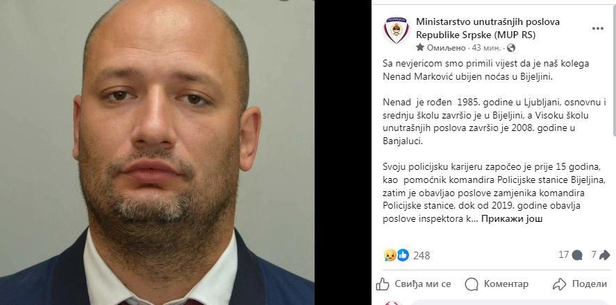 Kolege uputile saučešće porodici ubijenog Markovića