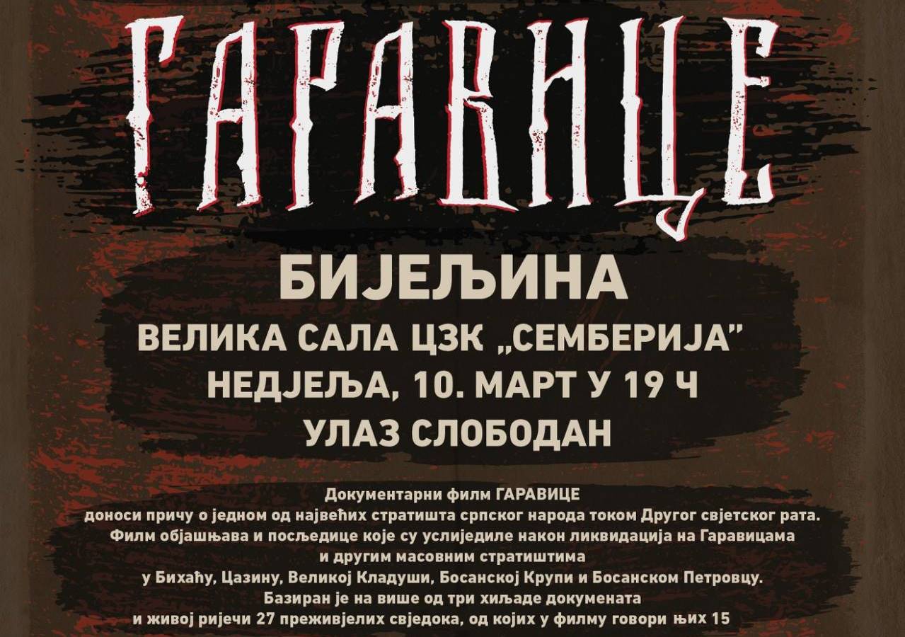 Film „Garavice“ 10. marta u Bijeljini