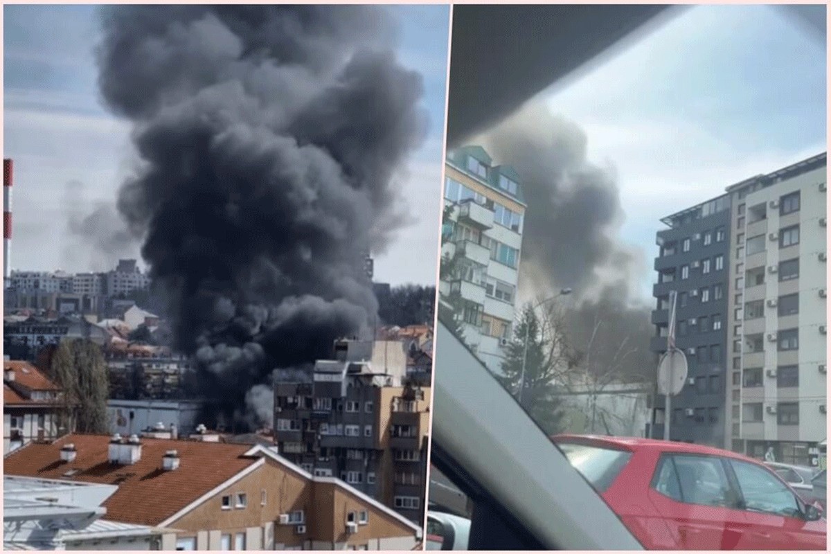 Veliki požar u Beogradu: Gori napuštena fabrika (VIDEO)